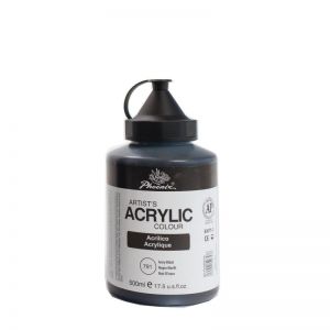 Farba akrylowa Phoenix 500ml, Czarna - Ivory black